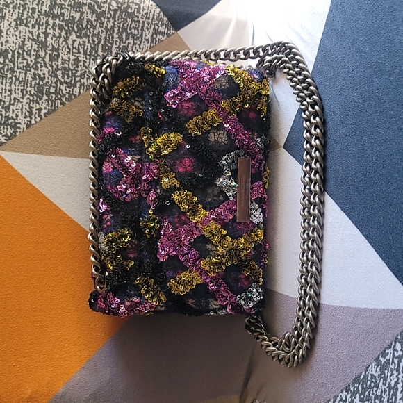Sequined Mini Kensington Crossbody Bag  KURT GEIGER LONDON - Picture 4 of 14